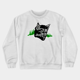 Wolf Man Forest, Camping and Hiking Crewneck Sweatshirt